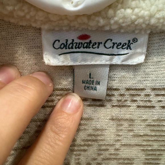 Coldwater Creek large fleece/sweater - Picture 3 of 5